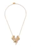 Buy Opalina Soulful Jewellery Gold Plated 22k Carved Panther Pendant Necklace at Aza Fashions Buy_Opalina Soulful Jewellery_Gold Plated 22k Carved Panther Pendant Necklace _at_Aza_Fashions
