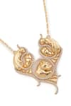 Shop Opalina Soulful Jewellery Gold Plated 22k Carved Panther Pendant Necklace at Aza Fashions Shop_Opalina Soulful Jewellery_Gold Plated 22k Carved Panther Pendant Necklace _at_Aza_Fashions