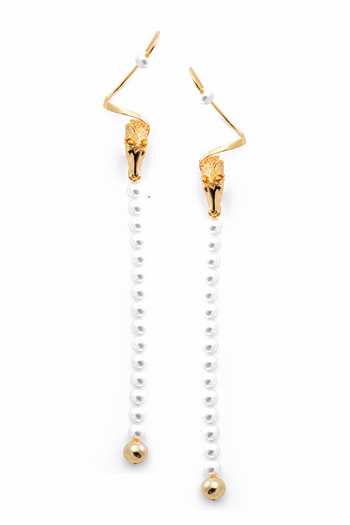 Shop_Opalina Soulful Jewellery_White Stones, Beads Swarovski Pearl Embellished Cuffs _at_Aza_Fashions