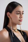 Shop_Opalina Soulful Jewellery_Gold Plated Carved Work And Swarovski Stone Embellished Ear Cuffs