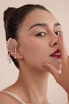 Buy_Opalina Soulful Jewellery_Pink Carved Work Jaguar Embellished Ear Cuffs_Online_at_Aza_Fashions