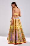 Shop_Diyarajvvir_Yellow Silk Mirrors, Beads, Sequins Geometric Print Embellished Lehenga Set _at_Aza_Fashions