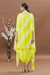 Shop_Khwaab by Sanjana Lakhani_Yellow Bandhej Dhoti Jumpsuit With Leheriya Jacket _Online_at_Aza_Fashions