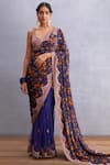 Buy_Torani_Purple Velvet Jamuni Guldabri Saree  _at_Aza_Fashions