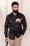 Buy_Avalipt_Black Cotton Blend Appu Hand Paint Shirt_at_Aza_Fashions