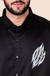 Shop_Avalipt_Black Cotton Blend Jaguar Hand Paint Fierce Shirt_Online_at_Aza_Fashions