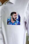 Buy_Avalipt_White Cotton Blend Virat Kohli Hand Paint Shirt_Online_at_Aza_Fashions