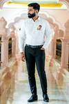 Buy_Avalipt_White Cotton Blend Hand Painted Rajnikanth Shirt _at_Aza_Fashions