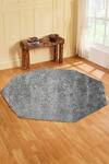 Buy_Kaleen India_Silver 100% Polyester Hand Tufted Solid Octagon Rug _at_Aza_Fashions