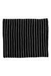KA-Sha_Black Cording Candy Striped Applique Scarf _at_Aza_Fashions