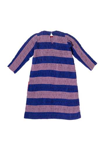Buy_KA-Sha_Blue Kala Cotton Striped Round Pattern Ruched Tunic Dress _Online_at_Aza_Fashions