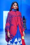 Buy_Ka-Sha_Red Kala Cotton Embroidered Bead Round Jacket _at_Aza_Fashions