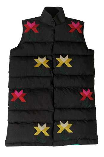 KA-Sha_Multi Color Silk Beads High Neck Applique Work Jacket _at_Aza_Fashions