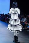Shop_KA-Sha_Off White Cotton Round Neck Geometric Pattern Jacket _at_Aza_Fashions