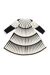 Buy_KA-Sha_Off White Cotton Round Neck Geometric Pattern Jacket 