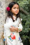 Buy_Mamma Plz_Ivory Kurta Handwoven Chanderi Digital Printed Floral Pyjama Set_Online_at_Aza_Fashions