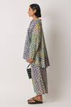 Buy_Yavi_Yellow 100% Cotton Icra Printed Culotte Pant  _Online_at_Aza_Fashions