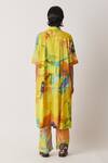 Shop_Yavi_Yellow 100% Cotton Barbi Abstract Pattern Straight Pant  _at_Aza_Fashions