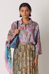 Buy_Yavi_Pink Cotton Collared Amber Printed Shirt _at_Aza_Fashions