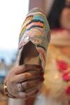 Buy_Foot Fuel_Multi Color Zari, Sequins Jeena Thread And Zardosi Work Mule Heels _Online