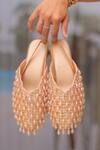 Shop_Foot Fuel_Gold Embellished Crystal Mule Heels _at_Aza_Fashions