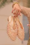 Buy_Foot Fuel_Gold Embellished Crystal Mule Heels 