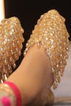 Shop_Foot Fuel_Gold Embellished Crystal Mule Heels 