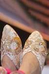 Buy_Foot Fuel_Gold Beads Sukhi Blossom Embellished Juttis 