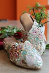 Buy_Foot Fuel_Multi Color Beads Deewani Plumeria Embellished Matka Heels _Online_at_Aza_Fashions