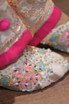 Foot Fuel_Multi Color Beads Deewani Plumeria Embellished Matka Heels _at_Aza_Fashions