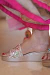 Buy_Foot Fuel_Multi Color Sequins, Beads, Cut Work Kab Miloge Bloom Embellished Wedges _Online_at_Aza_Fashions