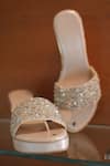 Shop_Foot Fuel_Gold Sequins, Diamonds Diamonties Embellished Wedges _at_Aza_Fashions