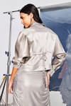 Shop_Style Junkiie_Silver Satin Collared Metallic Bomber Jacket  _at_Aza_Fashions