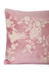 Khaabka_Pink Velvet Floral Gul Embroidered Cushion Covers - 2 Pcs _Online_at_Aza_Fashions