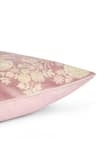 Shop_Khaabka_Pink Velvet Floral Gul Embroidered Cushion Covers - 2 Pcs _Online_at_Aza_Fashions