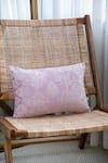 Buy_Khaabka_Pink Velvet Floral Gul Dori And Embroidered Cushion Covers - 2 Pcs _at_Aza_Fashions