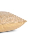 Khaabka_Cream Cotton Linen Thread Mehr Embroidered Cushion Covers - 2 Pcs _at_Aza_Fashions