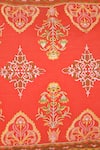 Khaabka_Orange Cotton Linen Thread Seher Embroidered Cushion Covers - 2 Pcs _Online_at_Aza_Fashions