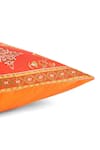 Buy_Khaabka_Orange Cotton Linen Thread Seher Embroidered Cushion Covers - 2 Pcs _Online_at_Aza_Fashions