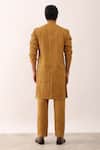 Shop_Son of A Noble Snob_Yellow 100% Linen Plain Viraj Straight Solid Kurta And Pant Set _at_Aza_Fashions