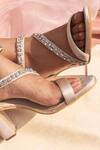Shradha Hedau Footwear Couture_Gold Diamond Lola Strap Embellished Heels _Online_at_Aza_Fashions