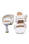 Shop_Devano_White Embroidered Lola Strappy Buckle Stitchline Heels _Online_at_Aza_Fashions