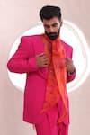 Mahima Mahajan_Pink Moss Crepe Plain Dhruv Long Sleeve Blazer _at_Aza_Fashions