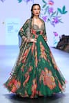 Mahima Mahajan_Green Organza Embellished Floral Sweetheart Kavya Pattern Anarkali With Dupatta _at_Aza_Fashions