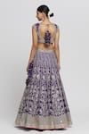 Shop_Gopi Vaid_Purple Lehenga And Blouse - Tussar Embroidered Sacchi Woven Pattern Set _at_Aza_Fashions