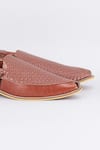 Rng Safawala_Brown Basket Weave Slip-on Mules _Online_at_Aza_Fashions