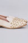 Rng Safawala Off White Cutdana Hand Embroidered Loafers Online at Aza Fashions Rng Safawala_Off White Cutdana Hand Embroidered Loafers _Online_at_Aza_Fashions