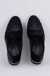 Buy_RNG Safawala_Black Cutdana Hand Embroidered Leather Loafers _at_Aza_Fashions