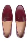 Shop_Baron & Bay_Maroon Plain Penny Loafers  _at_Aza_Fashions
