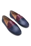 Buy_Baron & Bay_Blue Plain Dual Shaded Loafers  _at_Aza_Fashions